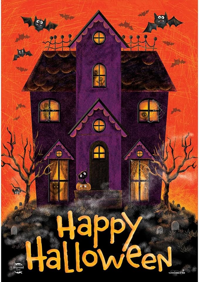 Briarwood Lane Spooky House Garden Flag