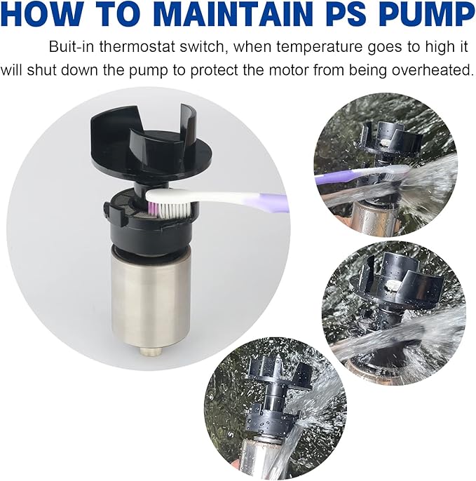 WaterRebirth (8600GPH 520W, UL listed) High Flow Submersible Water Fountain Aquarium Sump Pond Electric Waterfall Pump PS-8600