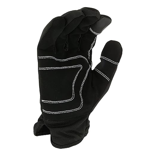 West Chester High-Dexterity Lined Men's Work Gloves, PosiTherm Lining, Winter Weather Gloves, Touch Screen Capable, Black, Large, (96156BK-L)