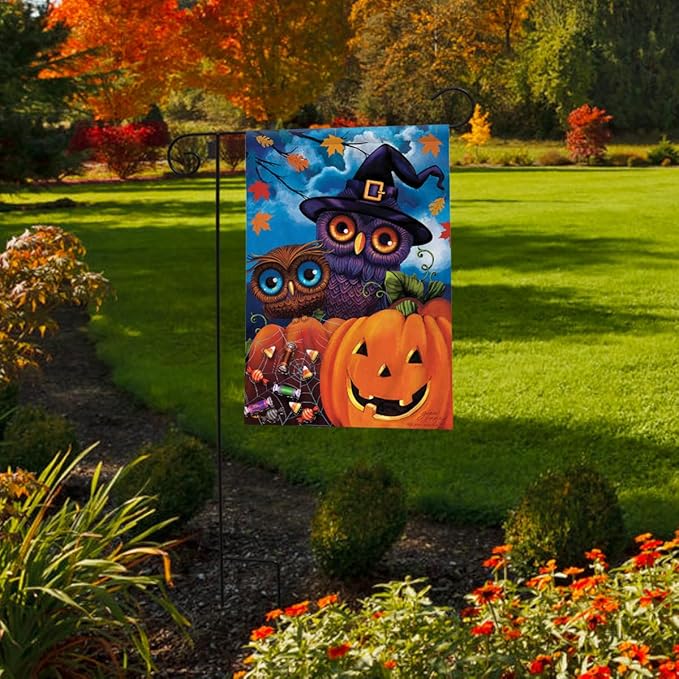 Briarwood Lane Happy Halloween Owls Garden Flag
