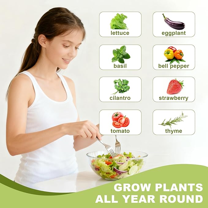 Vertical Hydroponic Growing System – Indoor & Outdoor Herb Garden Tower, 36 Plant Pods with Timer, Smart Automated Hydroponic System for Vegetables, Herbs, and Fruits
