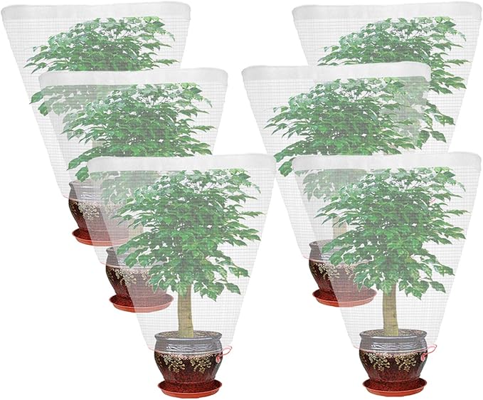 Fruit Covers Bags, 20PCS 20x20 Inch Sturdy Fruit Protection Bags with Drawstring, Netting Mesh Wrap Protect Vegetables, Tomatoes, Flowers