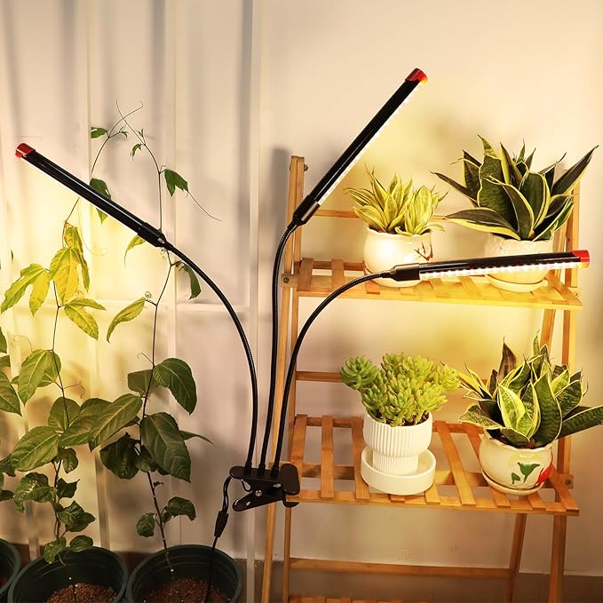 Orchbloom Clip Grow Light for Seed Starting with Timer, 27W Grow Lights for Indoor Plants Full Spectrum, 2025 Brightest LED Plant Grow Light for Houseplants, Bonsai, Pot Plants, Seedlings