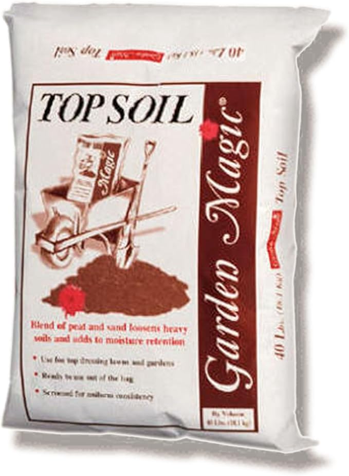 Michigan Peat Garden Magic Indoor and Outdoor Organic Planting Potting Topsoil Mix with Perlite Blend and Moisture Retention, 40-Pound Bag (2 Pack)