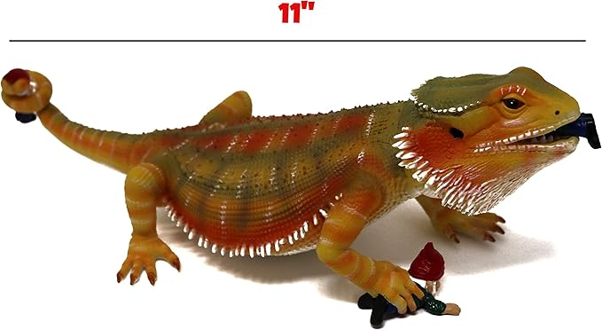 Mischievous Bearded Dragon Gnome - Funny Realistic Unique Garden Gnomes Massacre - Great Gardening Reptile Lizard Beardie Statue Figurine Decoration - Knome Lawn Ornament Figure Sculpture - 11"