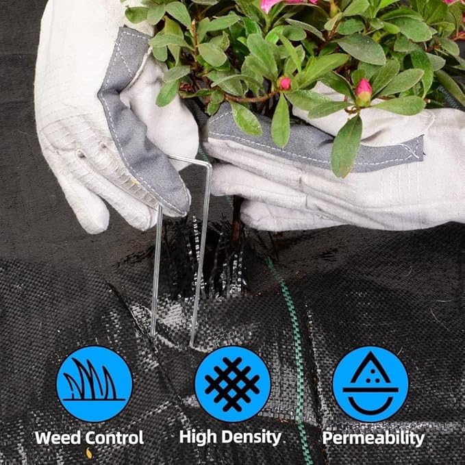 4FT x 50FT Weed Barrier Landscape Fabric, 3.2oz Premium Heavy Duty Garden Cloth, Ground Cover for Gardening, Farming