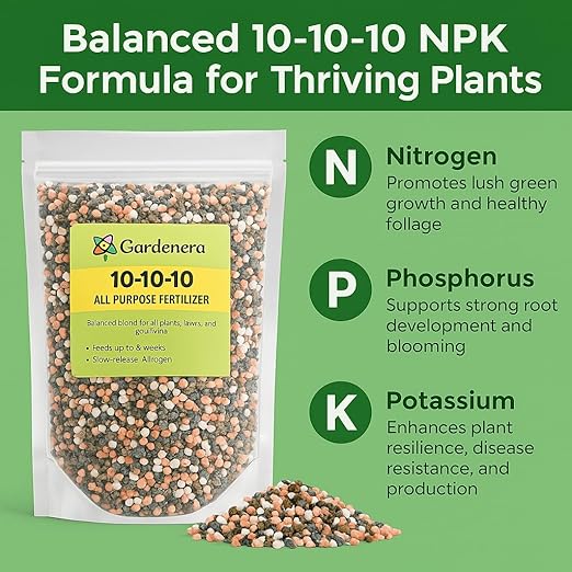 𝐁𝐄𝐒𝐓𝐒𝐄𝐋𝐋𝐄𝐑 10-10-10 Plant Fertilizer Slow Release | 10 10 10 All Purpose Fertilizer for Fruit Trees, Evergreens, Vegetables, Arborvitae, Fig Trees, Shrubs, Pines, Oaks, Flowers [2 Quarts]