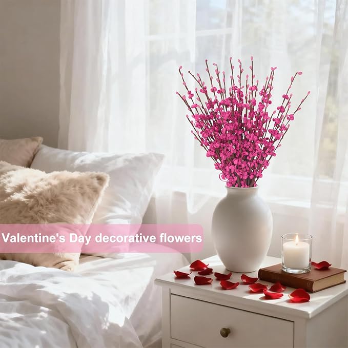 10 Pcs Long Stem Artificial Jasmine Flowers Fake Flowers Dry Branches for Home Office DIY Floral Art Plant Mothers Day Wedding Table Centerpieces Party Vase Decoration