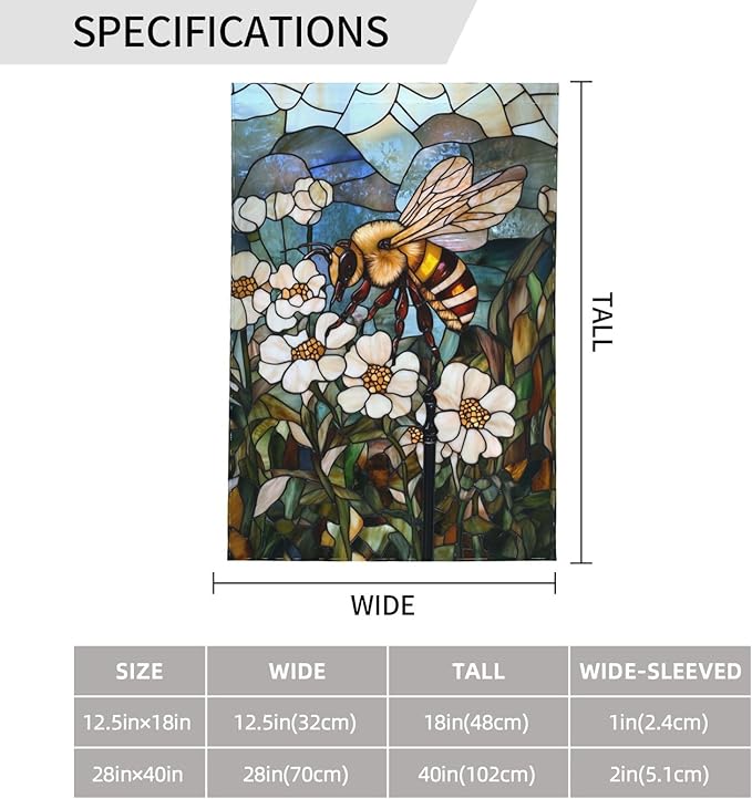 Glass Of Insect Garden Flag 12x18 Inch Double Sided All-Weather Polyester Outdoor Flag For Patio Lawn Yard And Garden Welcome Decor