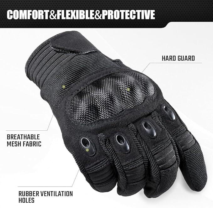 WTACTFUL Tactical Gloves for Men Touchscreen Airsoft Paintball Motorcycle Gloves