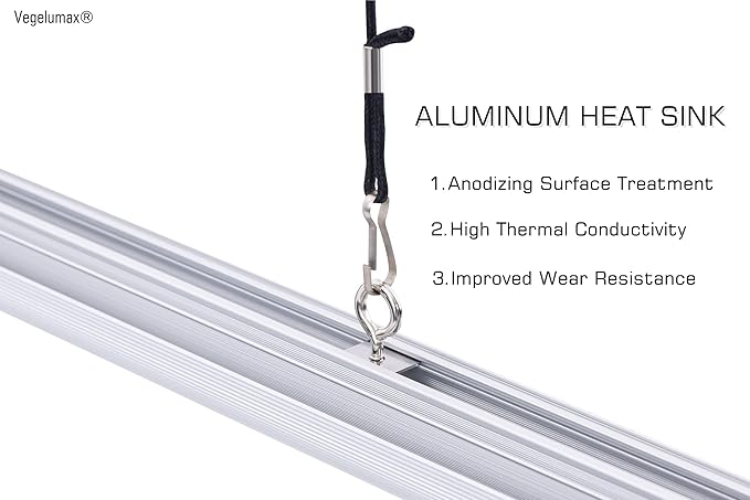 LED Grow Light Lamp for Indoor Plant Seedling Germination Vege Flower Growth,Full Spectrum CRI 90+ High Output White Light CCT 6500K,Isolated Dimming Driver with On/Off Switch,100 Watt,4Feet