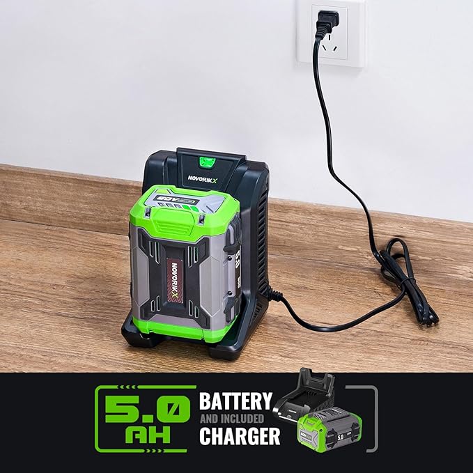 Electric Leaf Blower, 810 CFM Variable-Speed, 60-Volt Lithium-ion Cordless Leaf Blower with 5.0Ah Battery and Charger Included, Powerful for Yard Cleaning