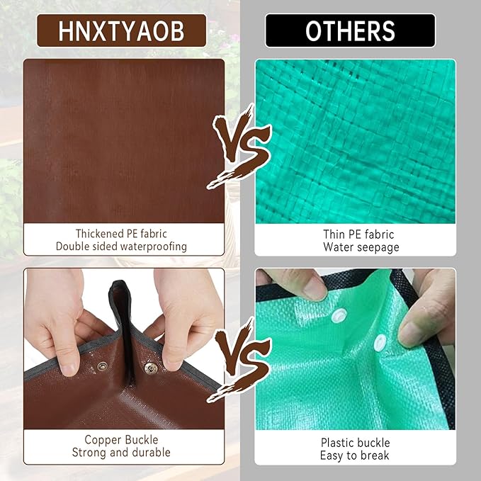 HNXTYAOB 39.5"x 39.5" Extra Large Potting Mat for Indoor Plants Transplanting and Potting Soil Control-Gardening Gifts for Plant Lovers