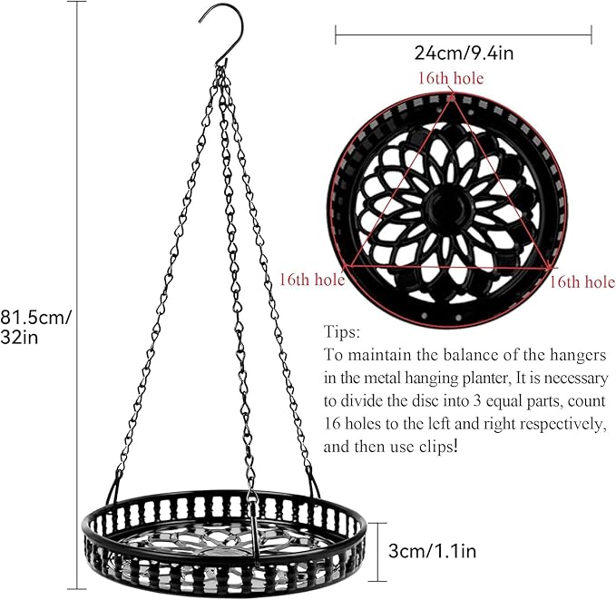 PIKAMAO Plant Hanger Indoor Outdoor 3 Pack, Hanging Planter for Indoor Outdoor Plants, Hanging Plant Holder Shelf, Hanging Basket, Decorative Metal Plant Holder