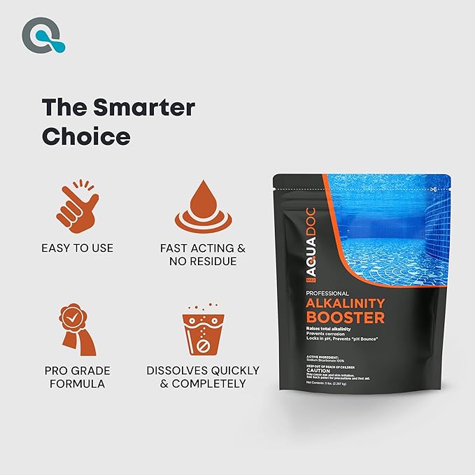 MAV AquaDoc Pool Alkalinity Increaser - 5lb - Sodium Bicarbonate Alkalinity Increaser for Swimming Pools - pH Increaser - Pool Chemicals Made in USA