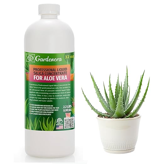 𝐏𝐑𝐎𝐅𝐄𝐒𝐒𝐈𝐎𝐍𝐀𝐋 Liquid Silica Plant Supplement - 32oz - Aloe Vera Plants Liquid Silica Boost Fertilizer - Stronger Stems & Healthy Leaves for Indoor & Outdoor Aloe Vera (Makes 180 Gallons)