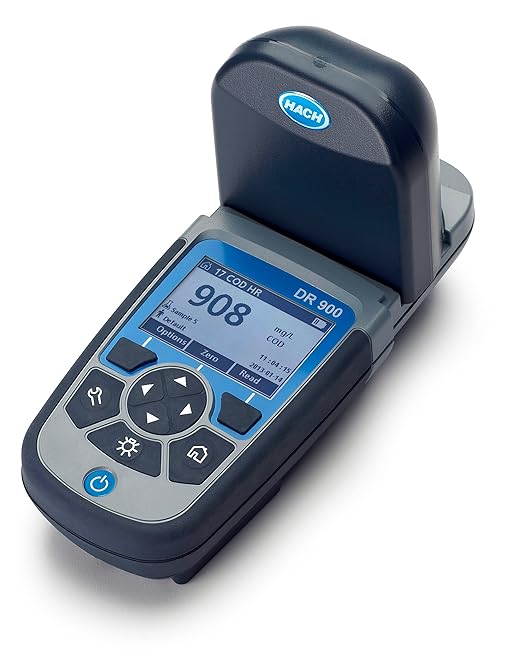 Hach DR900 Multiparameter Handheld Colorimeter, Portable Water Testing, Over 90 Colorimetric Parameters, Waterproof, Dustproof, Shock-Resistant, USB Data Transfer, 9385100