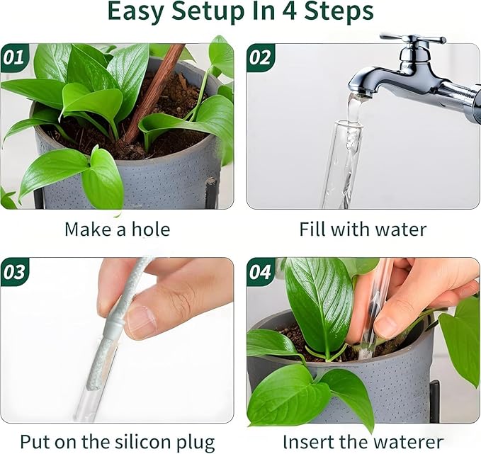 zHzHGuo 13 oz Up 2 Weeks Extra Large Watering Globes, Light Iridescent Plant Watering Globes, Water Globes for Indoor Plants, Watering Globe, 2 Pack