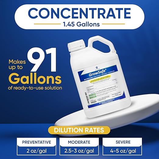 AgroMagen, GrowSafe Bio-Pesticide, Organic and Natural Miticide, Fungicide and Insecticide (1.45 Gal)