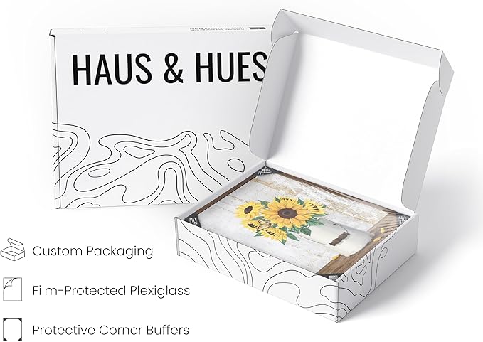HAUS AND HUES Flower Wall Decor - Set of 4 Framed Floral Prints, Botanical Wall Art for Bedroom, Flower Paintings and Pictures, Elegant Floral Decor (Walnut Frame, 16x20)