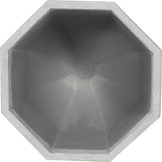 Sunnydaze Modern Faceted 14.75" Polyresin Geometric Planter - Flower Pot for Indoor or Outdoor Use - Light Gray - Set of 2