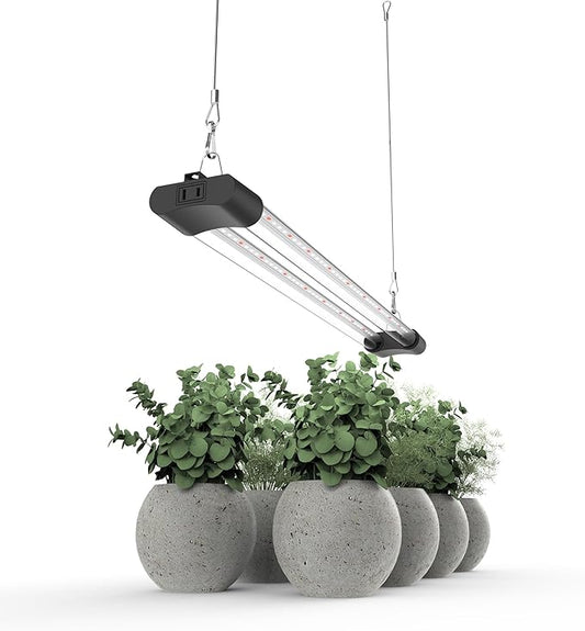 APICDOM LED Grow Light Full Spectrum Light Linkable 5000K Daylight + 660nm Red Indoor Plant Lighting Fixture (2 FT)