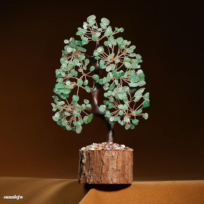 Green Chakra Crystal Tree of Life,Crystals and Healing Stones,Fengshui Money Tree,Birthday Gifts for Women,Spiritual Meditation Gifts for Positive Energy,Crystal Decor