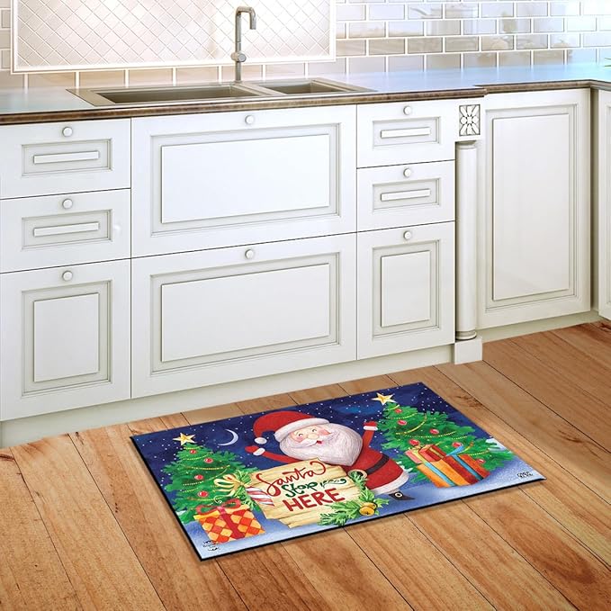 Briarwood Lane Santa Stop Here Christmas Doormat