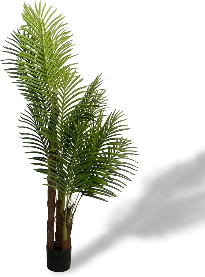 XBrand 59.1-Inches Artificial Palm Tree in Pot for Indoor Outdoor Home Office Store, Great Housewarming Gift