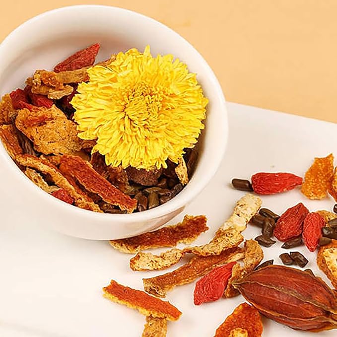 Goji Berry Chrysanthemum Tea,30bags,Wolfberry,Chrysanthemum,Dandelion,Mulberry Leaf,Honeysuckle,Cassia Seed,Cardenia,Orange Peel,8 Excellent Raw Material Kidney Liver Formulas Plant Herbs (1)