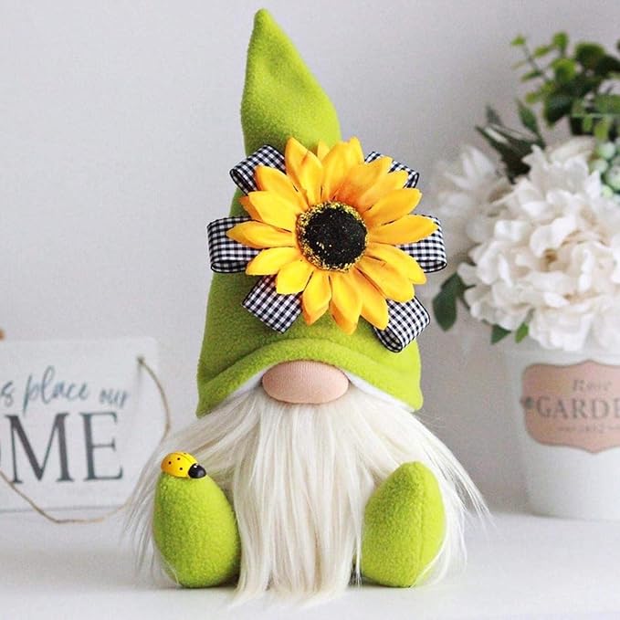 Sunflower Garden Gnome, Bumble Bee Gnomes Plush Decor,World Bee Day Fall Decor,Fall Holiday Bee Decorations Ornaments for The Home
