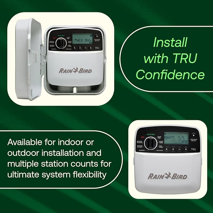 Rain Bird TRU4I Program-Based Indoor Irrigation Controller/Timer, WiFi Ready, 4-Zone/Station