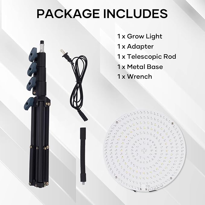 IAFENGE Grow Light with Stand,288 LEDs Full Spectrum Plant Light for Indoor Plants,Tripod Standing Grow Lights for Indoor Plants,3 Modes Floor Grow Plant Lamp for Plants Greenhouse Veg Bloom Light