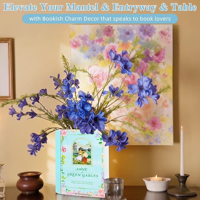 MYLARREN 3D Puzzle Vase for Adults Kids, 120 Pcs Puzzle Book Vase for Flowers, Arts and Crafts for Kids 4-6, Adults, Girls, Cute Unique Vases for Book Shelf Decor, Books Lover Gifts for Women(Anne)