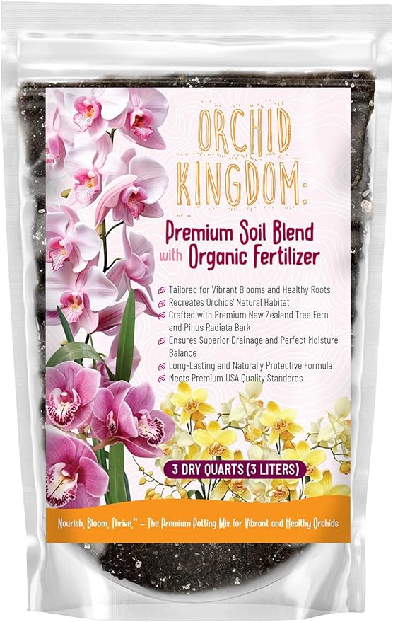 GARDENWISE Orchid Potting Mix – Orchid Bark, Sphagnum Moss, Tree Fern & Perlite for Repotting Phalaenopsis Orchids, Indoor Plants, Orchid Soil Medium – Sustrato para Orquídeas (2 Quart)