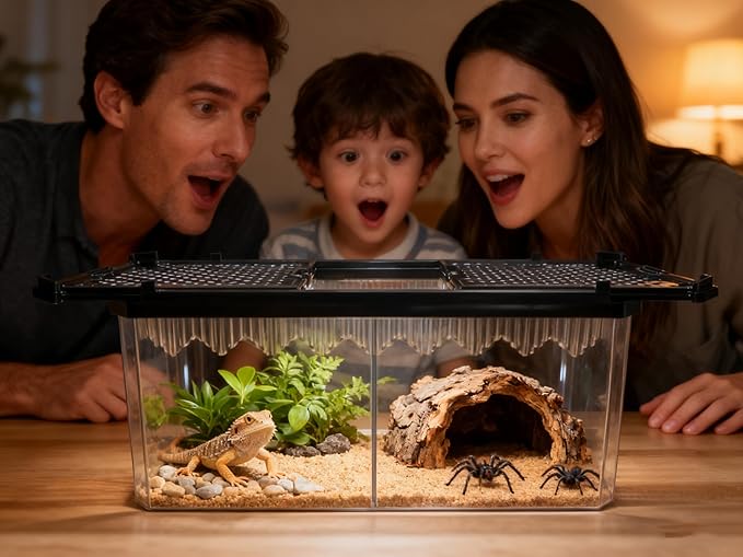 Reptile Terrarium,Tarantula Enclosure,Spider Tank Starter Kit,Leopard Gecko Container,Hermit Crab Habitat,Lizard Enclosure,Insect Housing,Jumping Spider Cage,Small Bearded Dragon Vivarium