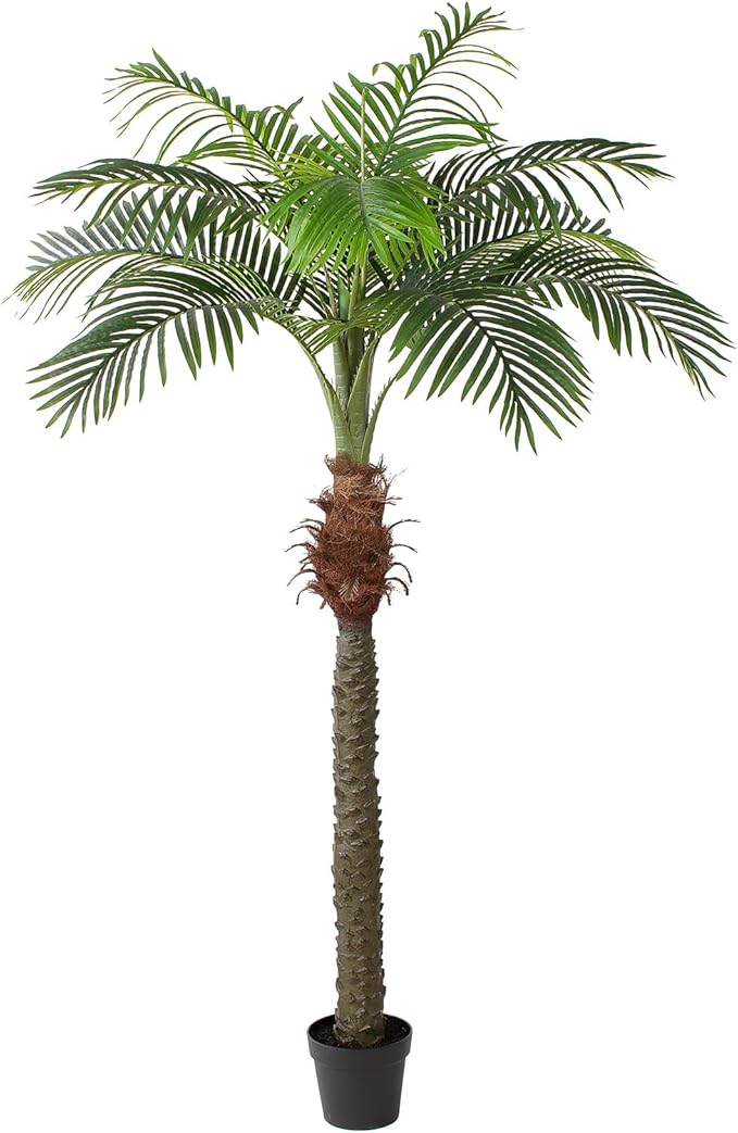 YEPDIN 7 FT Fake Palm Tree,Tall Artificial Palm Trees for Outdoor Indoor Decor,Faux Phoenix Palm Plants for Outside Patio Pool Coastal Home Office Living Room