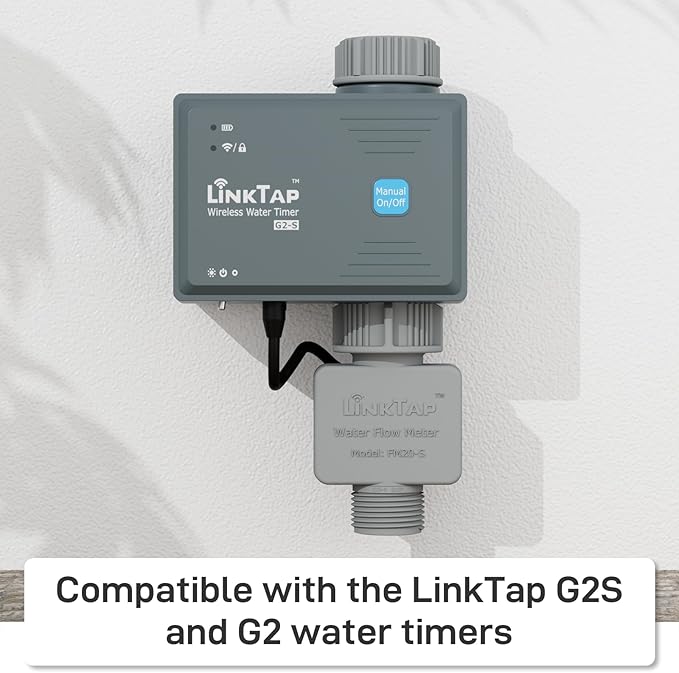 LinkTap Micro Flow Meter - Compatible with LinkTap G2S and G2 Water Timer, Ideal for Drip Irrigation (0.05-1.3 GPM)