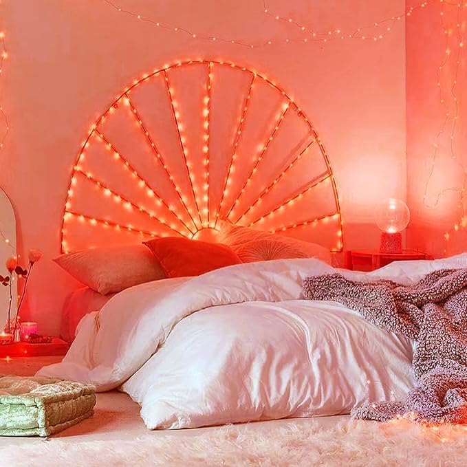 RUICHEN Silver Wire 33 Ft 100 LED USB Fairy String Lights with On/Off Switch (Orange)