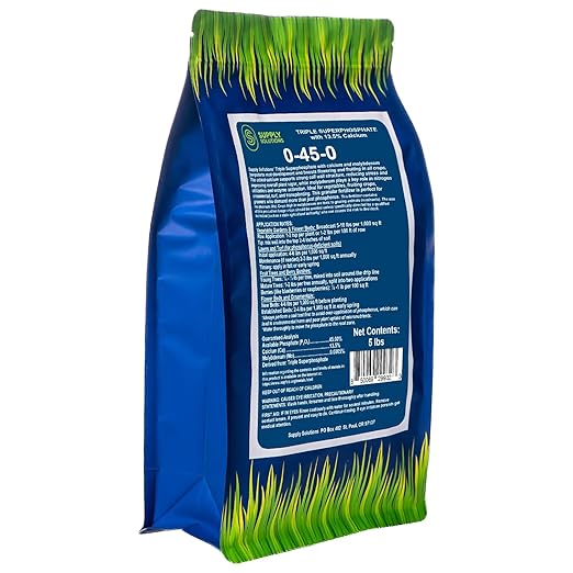 Supply Solutions | 0-45-0 Triple Superphosphate with 13.5% Calcium | High Phosphorus Bloom Booster Fertilizer for Indoor Plants, Flowers, Orchids, Citrus, Lawns, Vegetables & Fruit Trees (5 Pounds)