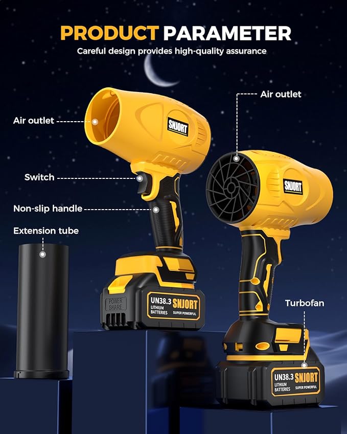 Leaf Blower Cordless with Battery and Charger, 980,000 RPM, Extended Nozzle, Lightweight Handheld,Blower for Patio Cleaning,Leaves and Dust,Birthday Gifts for Men Dad Husband