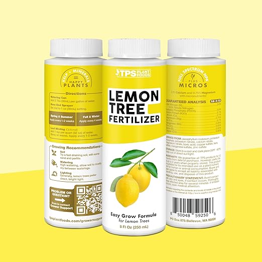 Lemon Tree Fertilizer, Complete Lemon Tree Plant Food, 8 oz (250mL)
