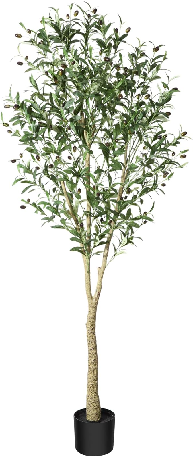 CROSOFMI Artificial Olive Tree Plant 6Ft Fake Topiary Silk Tree, Perfect Faux Plants in Pot for Indoor Outdoor House Home Office Garden Modern Decoration Housewarming Gift,1Pcs