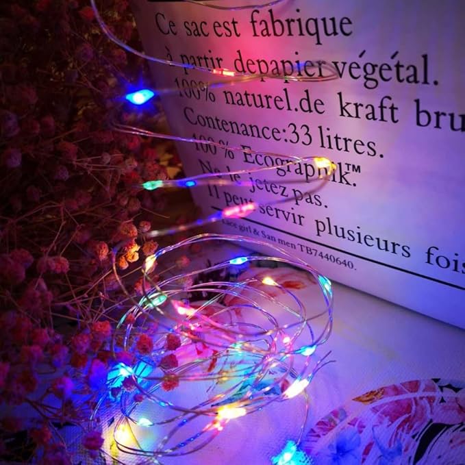 3 Pack USB Fairy Lights, USB Powered String Lights 16.5FT 50 LEDs, Fairy String Lights for Bedroom, Wedding, Party, Christmas Tree Decoration (Multicolor)