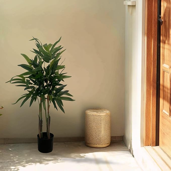 XBrand 35.4-Inches Artificial Bamboo Plant in Pot for Indoor Outdoor Home Office Store, Great Housewarming Gift