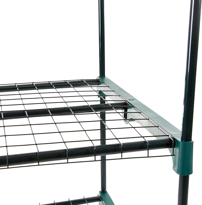 4 Tier Mini Greenhouse - Portable Greenhouse with Rust-Resistant Frame and PVC Cover for Indoor/Outdoor - 27.5x19x63-Inch Green House by Pure Garden