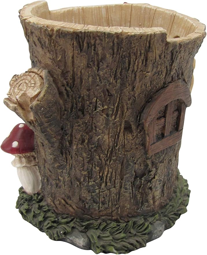 Comfy Hour Seed Soil and Yard Collection Resin Garden Gnome's House Flower Jar Dwarf Figurine, Planter