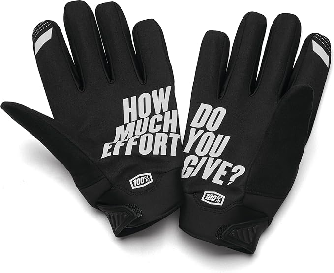 100% BRISKER Cold Weather Motocross & Mountain Bike Gloves - Warm Winter MTB & MX Powersport Racing Protective Gear