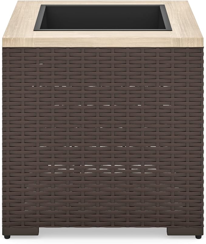 homestyles 6800-24 Palm Springs Outdoor Planter, Beige/Brown