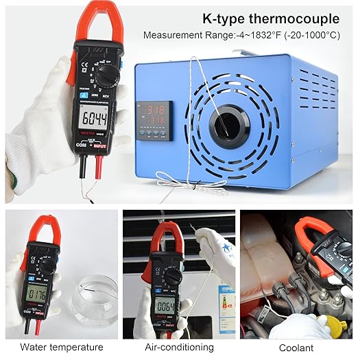 Digital Clamp Meter, MESTEK Multimeter Voltage Tester TRMS 6000 Counts Auto-ranging Amp Volt Ohm Meter with NCV, Measures AC/DC Current, Voltage, Capacitance, Resistance, Diodes, Continuity, Live Wire